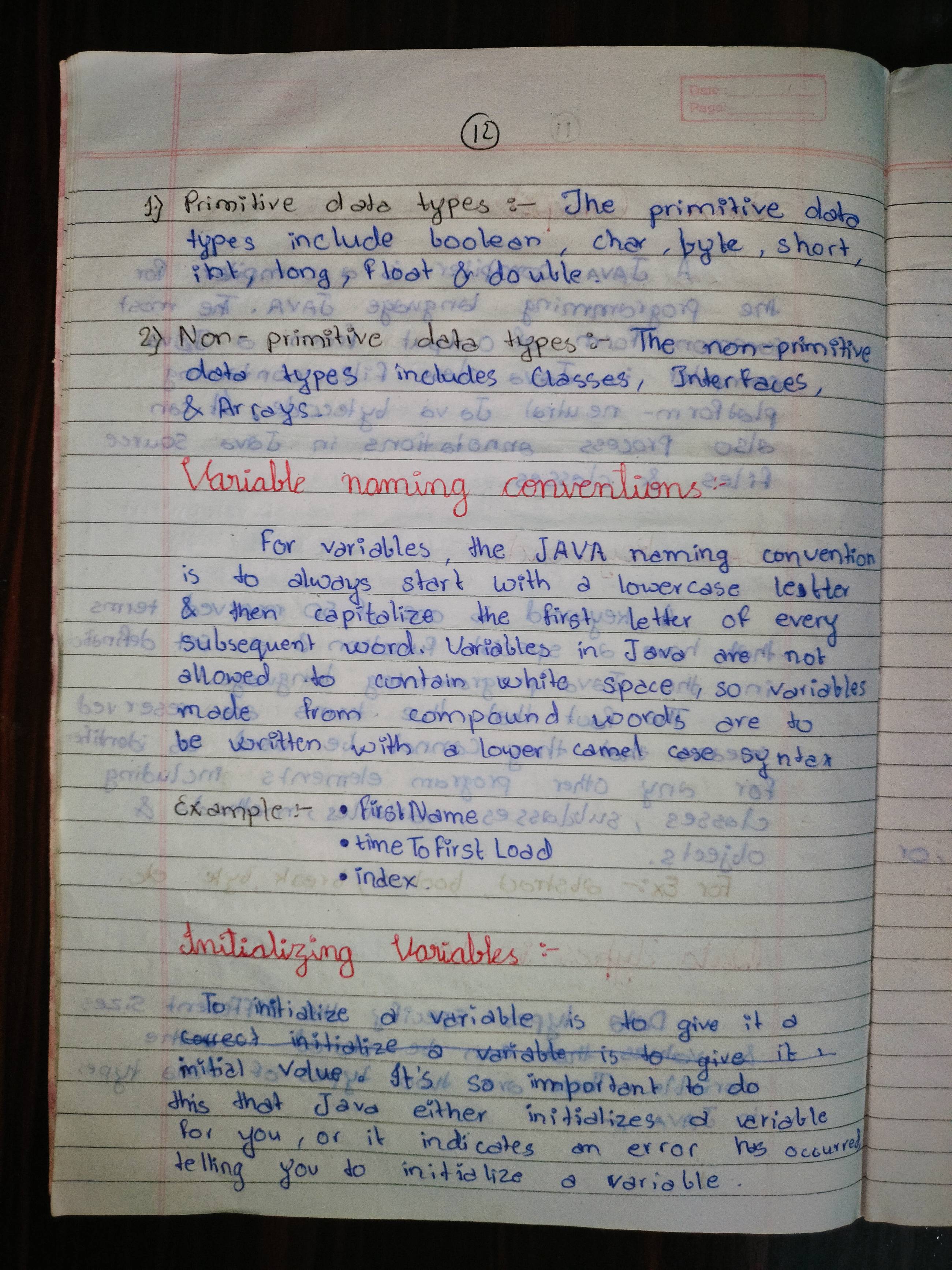 JAVA Notes