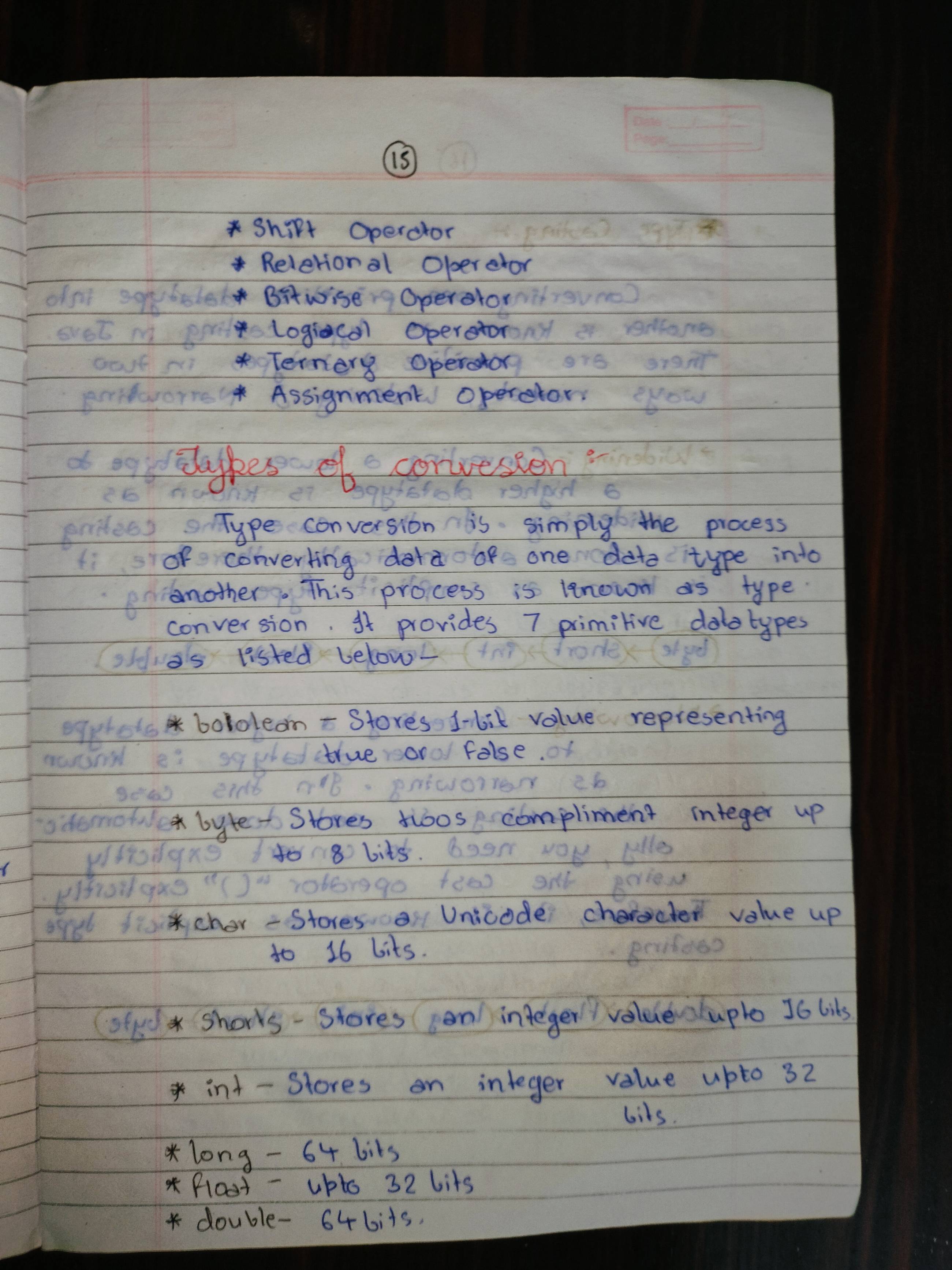 JAVA Notes