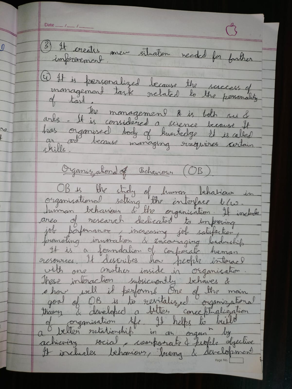 Management Note 12