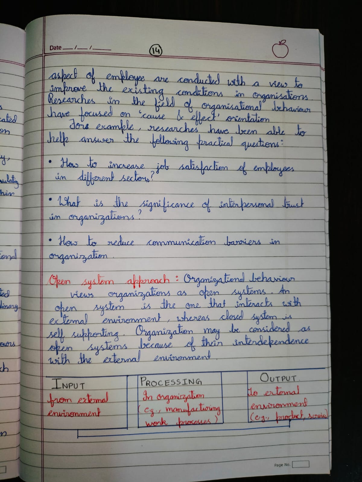 Management Note 14